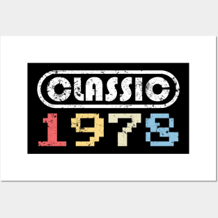 40th Birthday Vintage and Classic Retro 1978 Gift Posters and Art